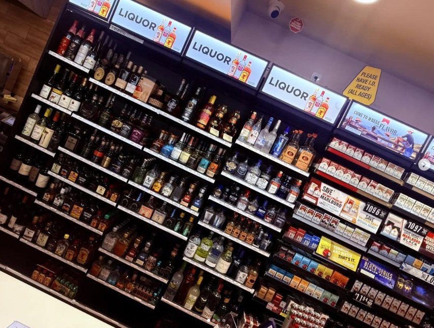 Liquor selection at 9590 El Camino Real